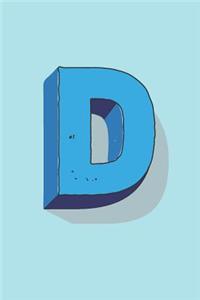 Letter D Monogram Notebook
