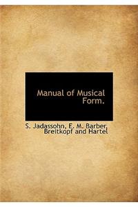 Manual of Musical Form.