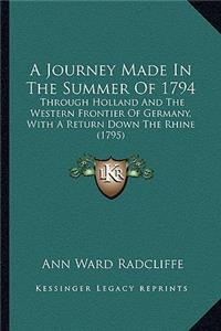 A Journey Made In The Summer Of 1794