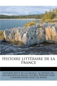 Histoire Litteraire de La France