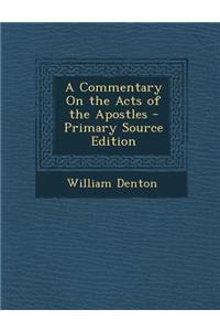 A Commentary on the Acts of the Apostles - Primary Source Edition