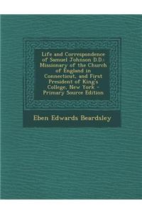 Life and Correspondence of Samuel Johnson D.D.