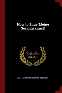 How to Sing (Meine Gesangskunst)