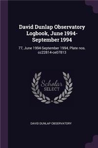 David Dunlap Observatory Logbook, June 1994-September 1994