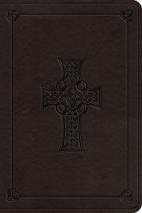 ESV Value Large Print Compact Bible (Trutone, Charcoal, Celtic Cross Design)