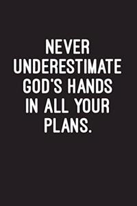 Never Underestimate God's Hands in All Your Plans.