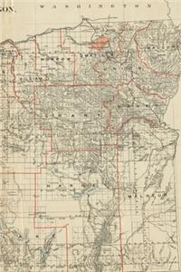 Oregon Vintage Map Field Journal Notebook, 50 pages/25 sheets, 4x6