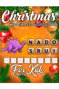 Christmas Word Search Activity Book for Kids Ages 4-7