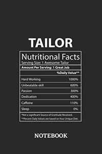 Nutritional Facts Tailor Awesome Notebook