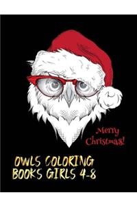 merry christmas owls coloring books girls 4-8