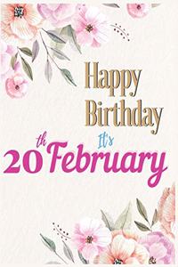 Happy Birthday 20th February Notebook Journal