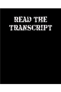 Read The Transcript