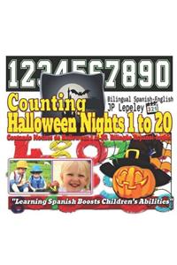 Counting Halloween Nights 1 to 20. Bilingual Spanish-English