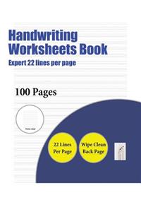 Handwriting Worksheets Book (Expert 22 lines per page)