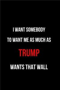 I Want Somebody to Want Me as Much as Trump Wants That Wall