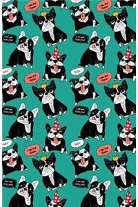 Bullet Journal for Dog Lovers - French Bulldogs Green