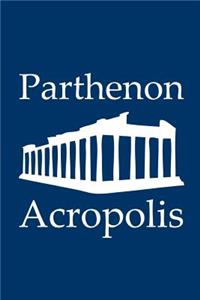 Parthenon in Acropolis - Lined Notebook with Navy Cover