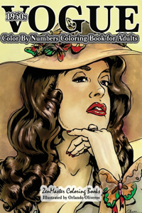 1950s Vogue Color By Numbers Coloring Book for Adults