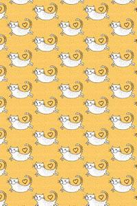 Journal Notebook For Cat Lovers Flying Cats Pattern 5