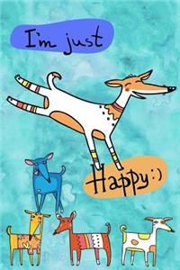 Bullet Journal Notebook for Dog Lovers, I'm Just Happy 3