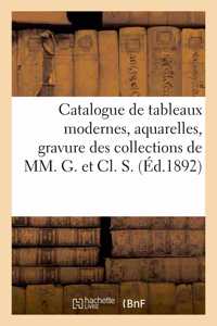 Catalogue de Tableaux Modernes, Aquarelles, Gravure Par Boudin, Corot, Courbet