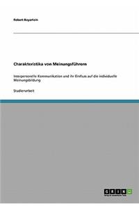 Charakteristika von Meinungsführern