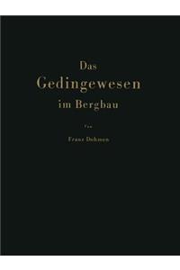 Das Gedingewesen im Bergbau