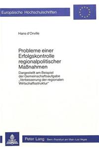 Probleme einer Erfolgskontrolle regionalpolitischer Massnahmen