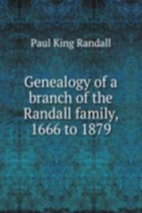 Genealogy of a branch of the Randall family
