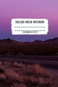 College Ruled Notebook