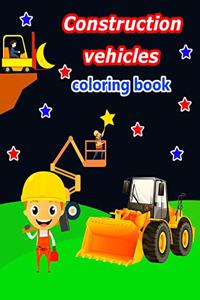 Construction Vehicles Coloring Book