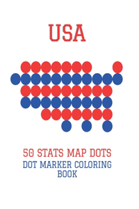 USA 50 Stats Map Dots