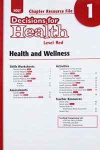 Decisions for Health: Chapter Resources Package Level Red