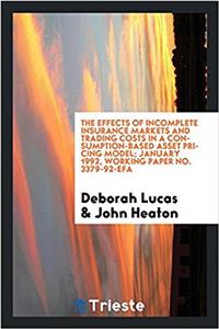 The effects of incomplete insurance markets and trading costs in a consumption-based asset pricing model; January 1992, Working Paper No. 3379-92-EFA