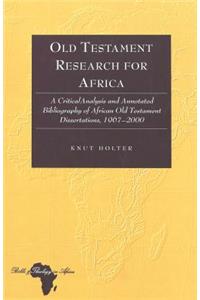 Old Testament Research for Africa