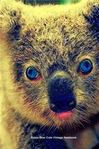 Koala Bear Cute Vintage Notebook