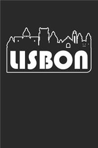 Lisbon Notebook - Portugal Gift - Skyline Lisbon Journey Diary - Portugal Travel Journal