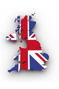Flag of United Kingdom Union Jack Overlaid on the UK Map Journal