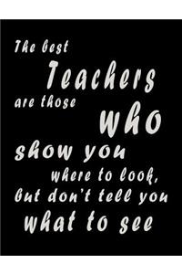 The Best Teachers Are Those Who Show You Where To Look, But Don't Tell You What To See