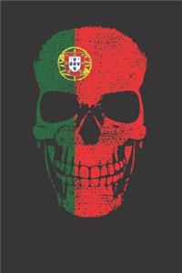 Portugal Flag Skull Notebook Journal