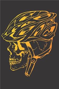 Journal for Downhill Mountain Bike mtb skull gold