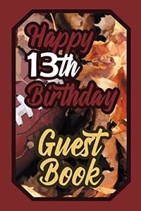 Happy 13th Birthday Guest Book