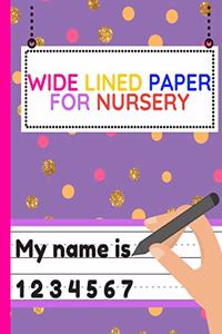 Wide Lined Paper for Nursery