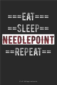 Eat Sleep Needlepoint Repeat
