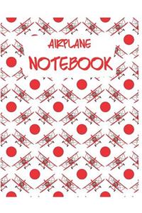 Airplane Notebook: Great Airplane Composition Notebook/Journal for Adult/Children for Travel Lovers to Writing (7.44x9.69 Inch. 18.9x24.61 cm.) College Ruled Lined Pap