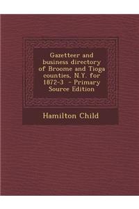 Gazetteer and Business Directory of Broome and Tioga Counties, N.Y. for 1872-3 - Primary Source Edition