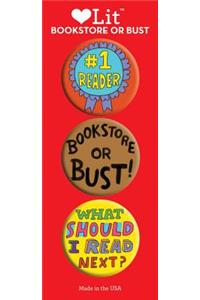 Bookstore or Bust 3-Button Assortment