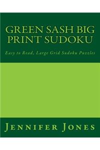 Green Sash Big Print Sudoku