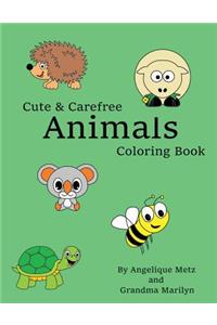 Cute & Carefree Animals Coloring Book