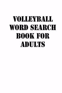 Volleyball Word Search Book For Adults